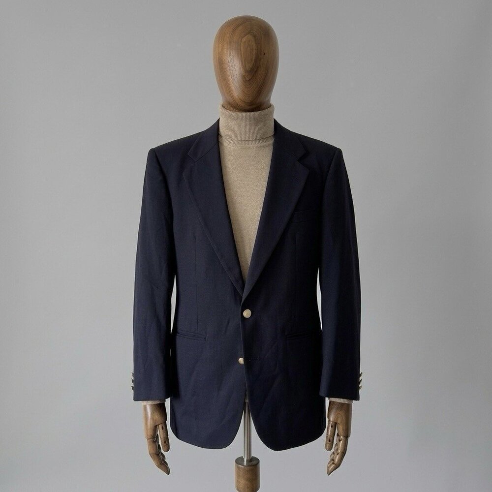 VTG Burberrys Blazer Men’s Super 100s Wool Union Made USA SEE MEASUREMENTS!!